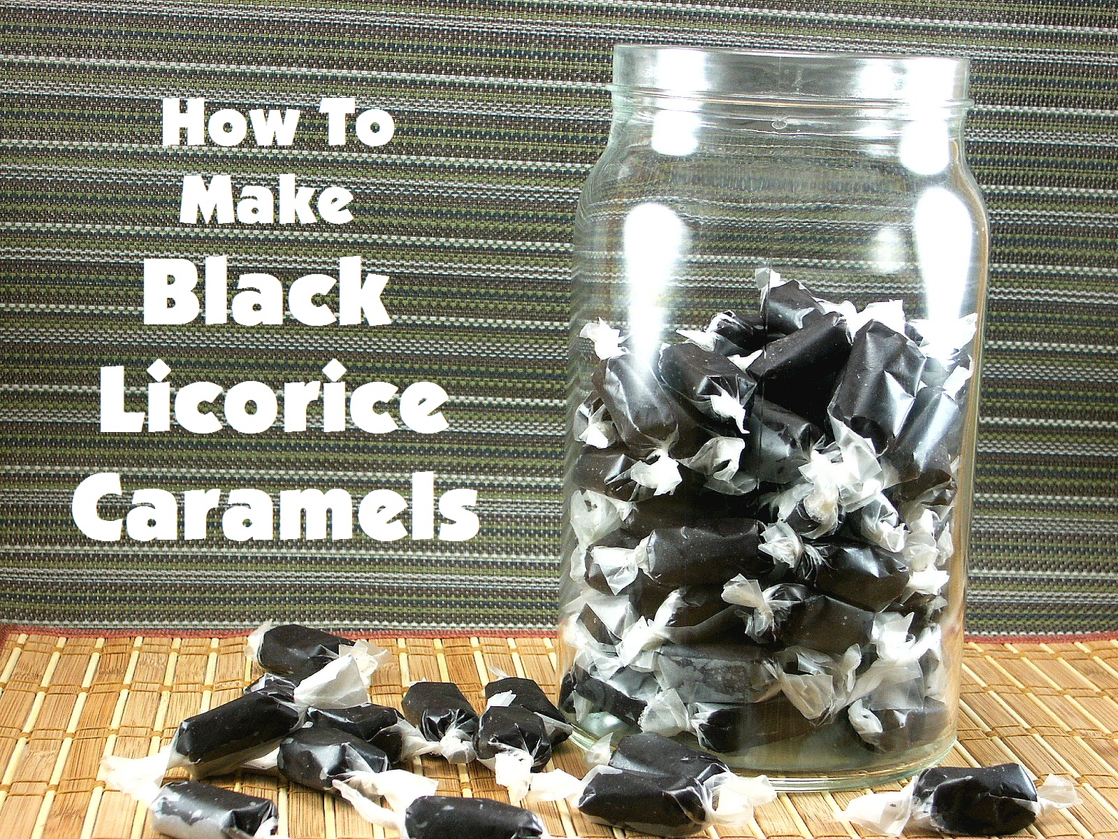Recipe for black licorice caramels using sweetened condensed milk. 